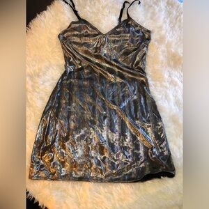 Metallic Silver Dress